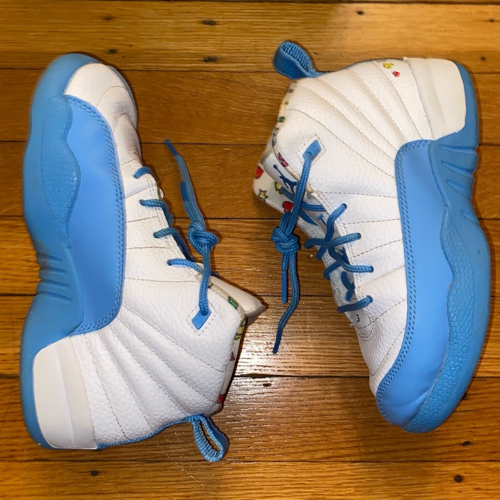 Kids Jordan 12 retro emoji size 1 - Picture 4 of 7